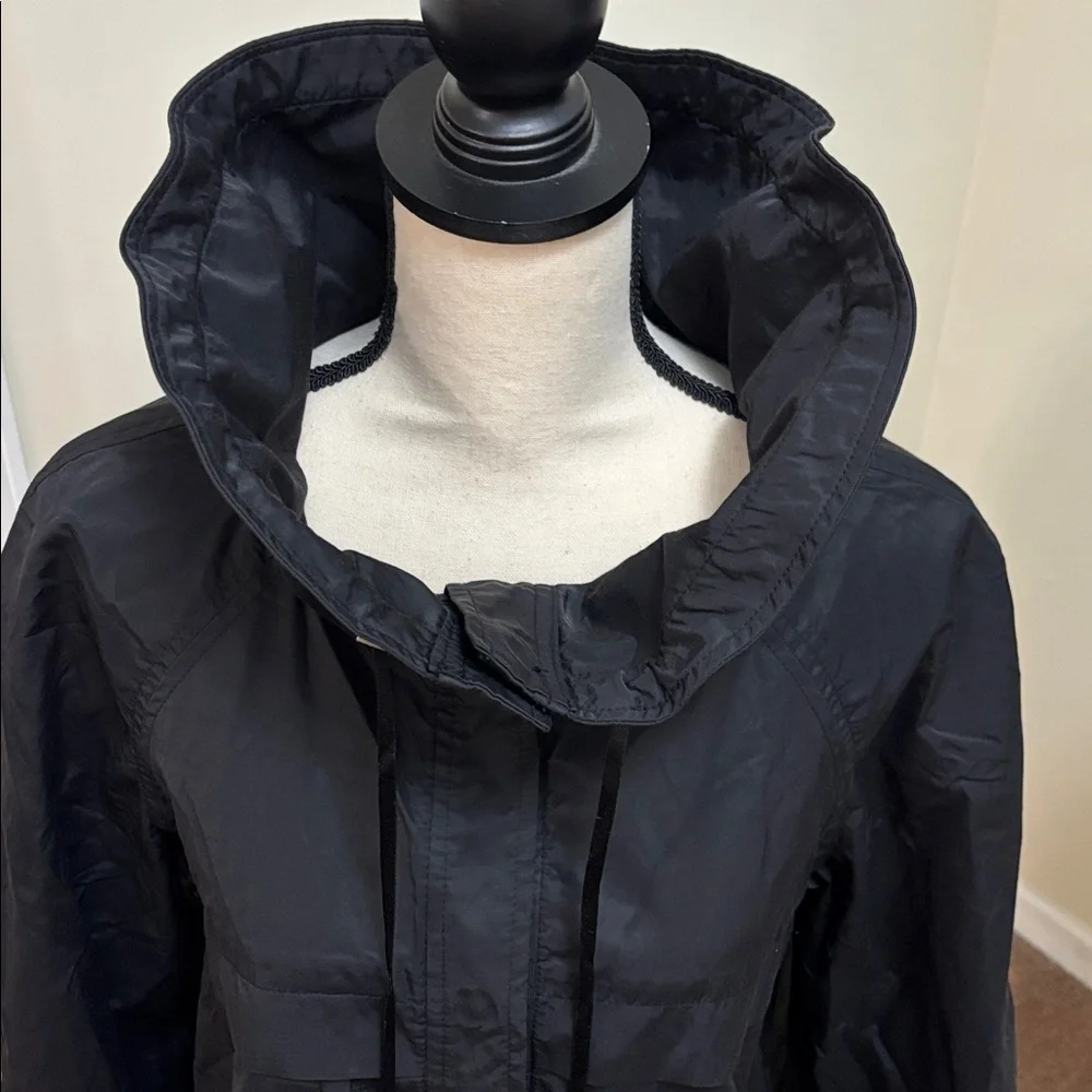 Simply Vera Vera Wang Black Utility Snap Front Jacket with 3/4 Sleeves size L - Picture 2 of 12